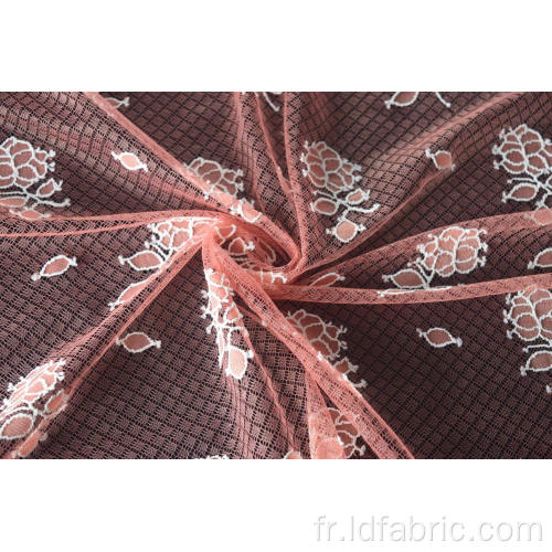 Tissu de dentelle en nylon polyester motif coquelicot